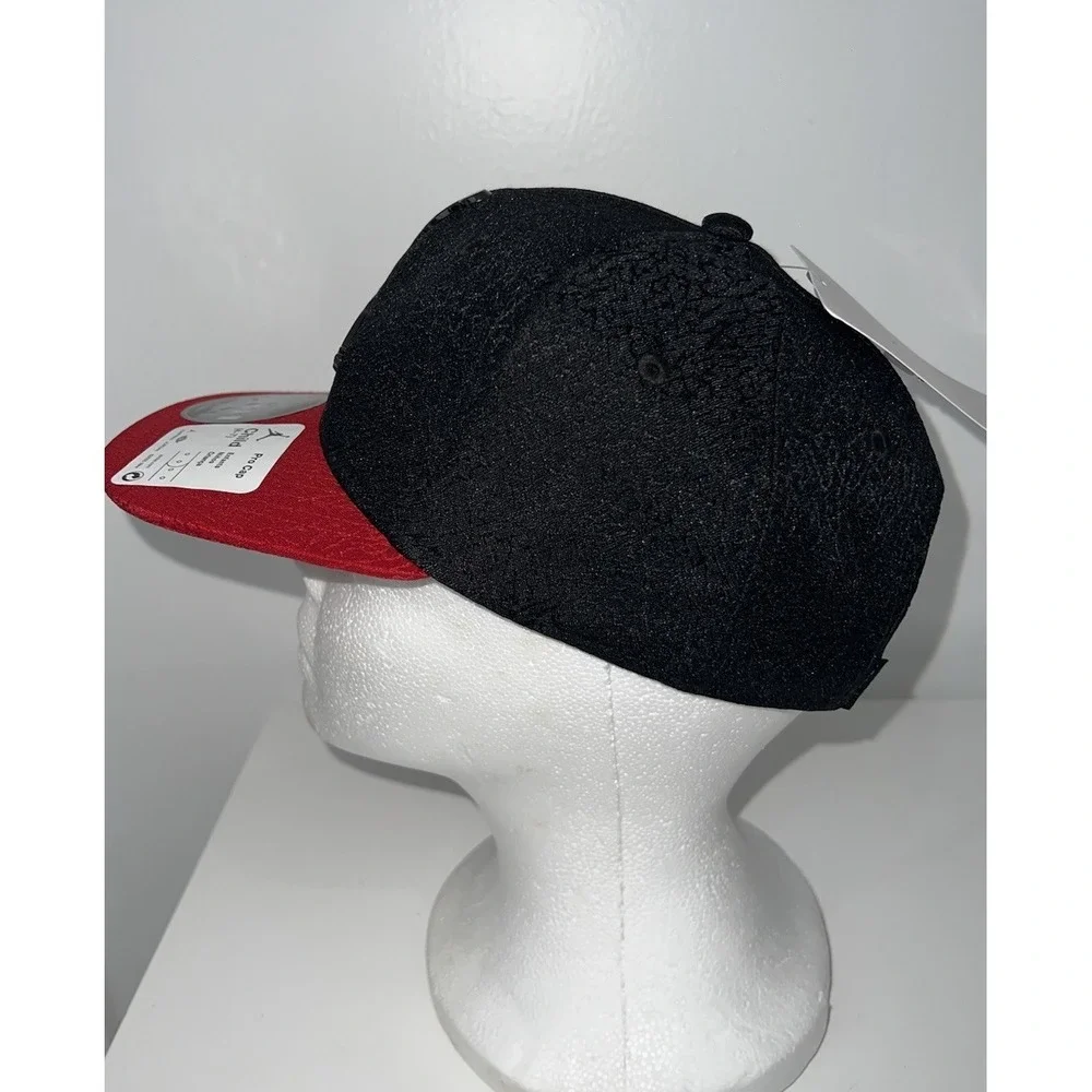 (12)Nike Jordan Jumpman Pro Cap Child 4-7 Black Red Snapback Hat New